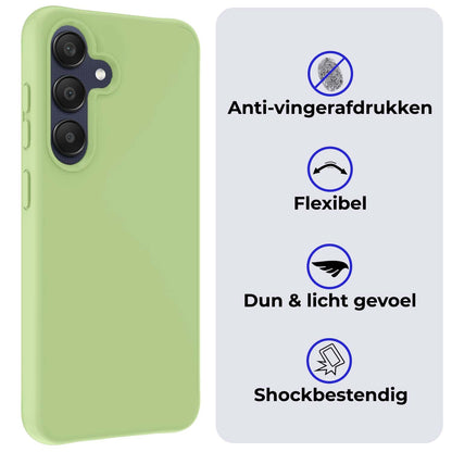 Samsung A25 Hoesje Siliconen Backcover Lichtgewicht - Groen