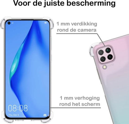 Huawei P40 Lite Hoesje Shockproof Backcover Siliconen - Transparant