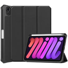 iPad Mini 6 Trifold Bookcase Hoes met Penhouder voor Apple Pen - Zwart