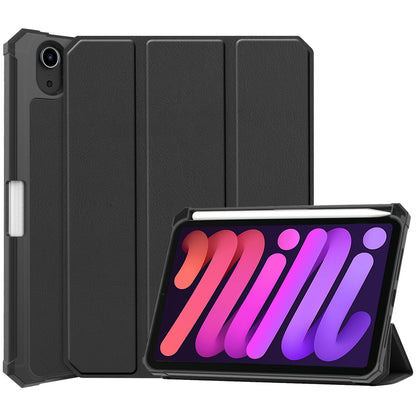 iPad Mini 6 Trifold Bookcase Hoes met Penhouder voor Apple Pen - Zwart