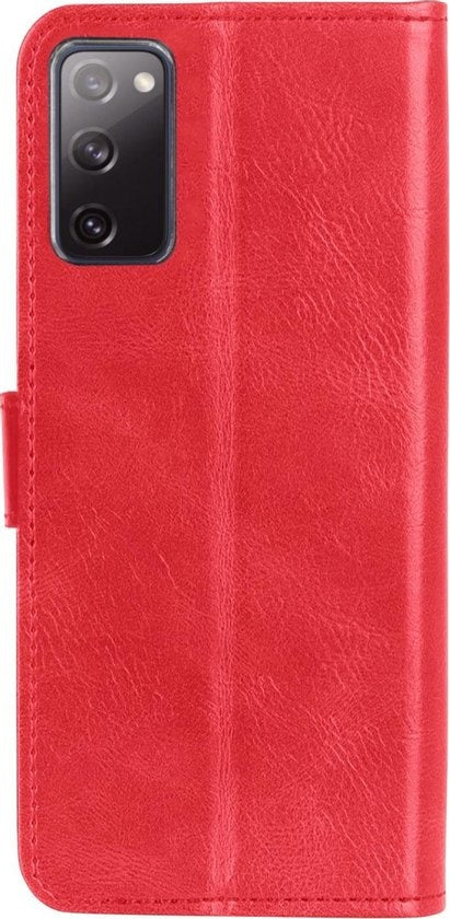 Samsung S20 FE Hoesje Bookcase Cover met Kaarthouder - Rood