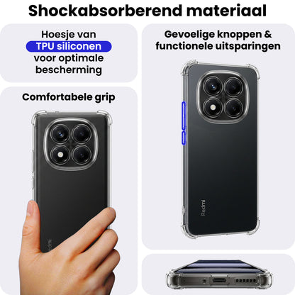 Xiaomi Redmi Note 14 Pro Hoesje Shockproof Backcover Siliconen - Transparant