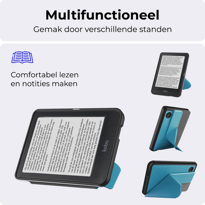 Kobo Clara BW Trifold Bookcase Hoes - Turquoise