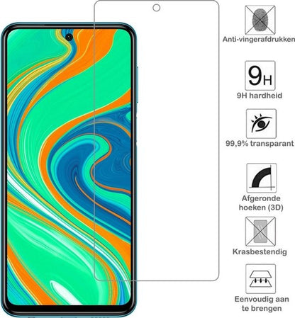 Xiaomi Redmi Note 9S Screenprotector Tempered Glass