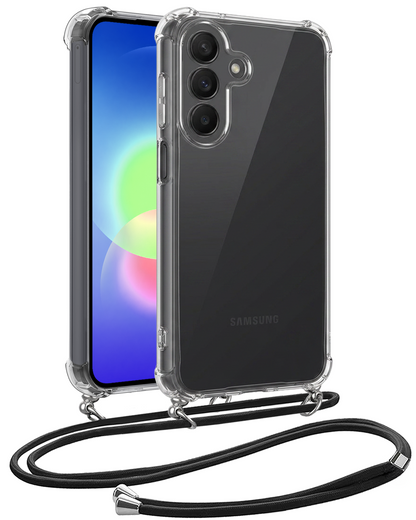 Samsung A27 Hoesje met Koord Backcover Shockproof - Transparant