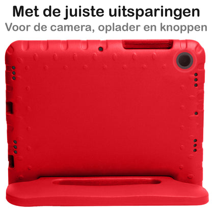 Samsung Galaxy Tab A8 Hoesje Kids Cover Bumper - Rood