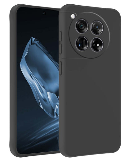 OnePlus 12 Hoesje Siliconen Backcover Lichtgewicht - Zwart