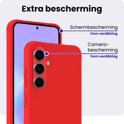 Samsung A57 Hoesje Siliconen Backcover Lichtgewicht - Rood