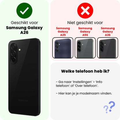 Samsung A26 Hoesje Bookcase Cover met Kaarthouder - Paars