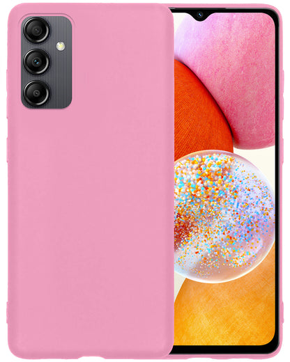 Samsung A14 Hoesje Siliconen Backcover Lichtgewicht - Roze