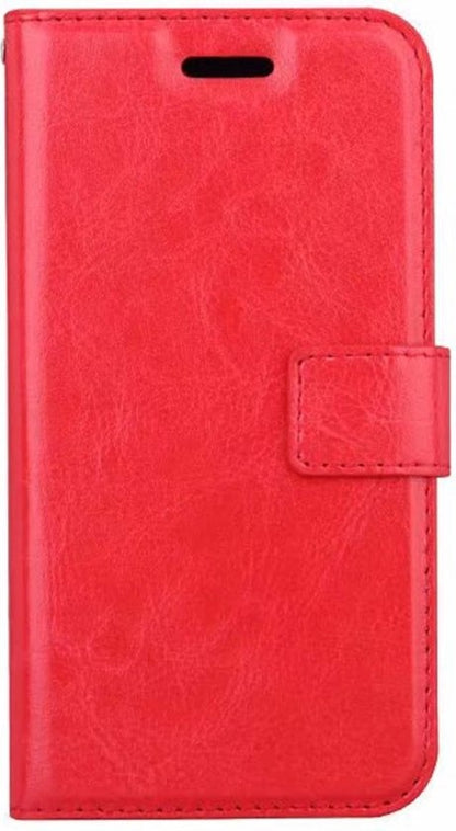 iPhone Xs Hoesje Bookcase Cover met Kaarthouder - Rood