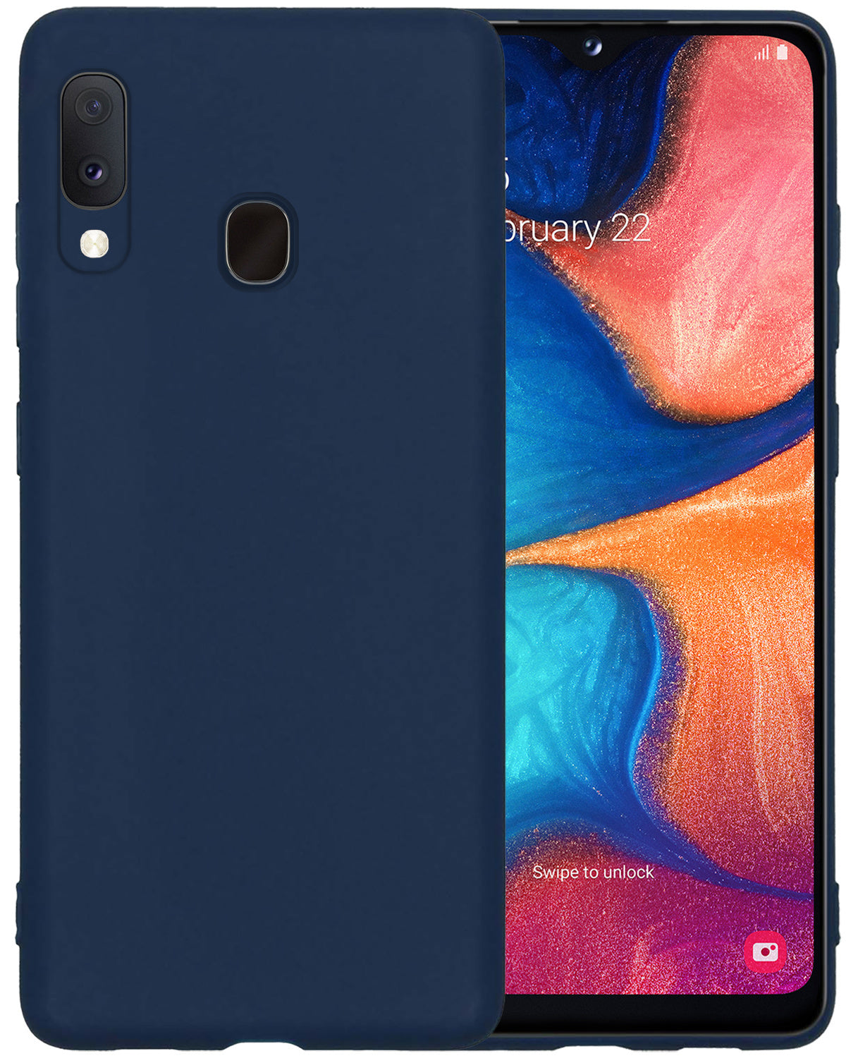 Samsung A20e Hoesje Siliconen - Donkerblauw