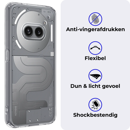 Nothing Phone 2a Plus Hoesje Siliconen Backcover Lichtgewicht - Transparant