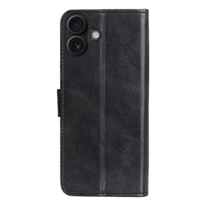 iPhone 16 Hoesje Bookcase Cover met Kaarthouder - Zwart