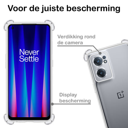 OnePlus Nord CE 2 Hoesje Shockproof Backcover Siliconen - Transparant