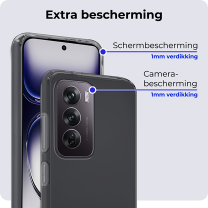 OPPO Reno 12 Pro Hoesje Siliconen Backcover Lichtgewicht - Transparant