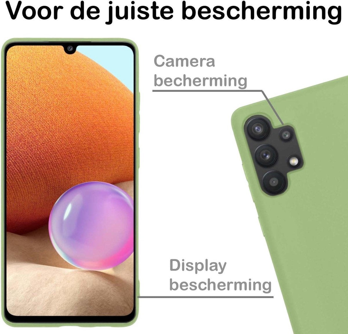 Samsung A32 5G Hoesje Siliconen - Groen