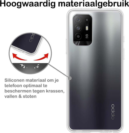OPPO A94 Hoesje Siliconen Backcover Lichtgewicht - Transparant