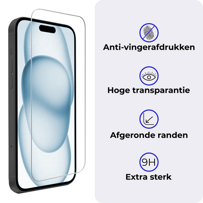 iPhone 15 Pro Max Screenprotector Gehard Glas met Installatieframe