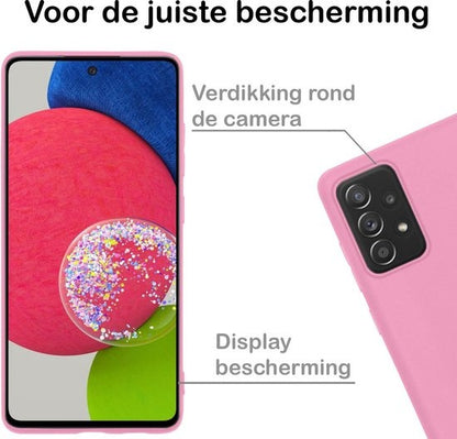 Samsung A52s Hoesje Siliconen Backcover Lichtgewicht - Lichtroze