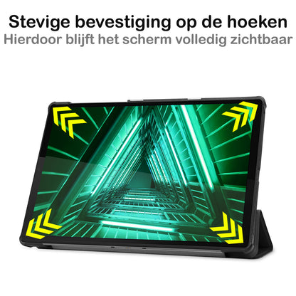 Lenovo Tab M10 FHD Plus 2nd Gen Trifold Bookcase Hoes - Zwart