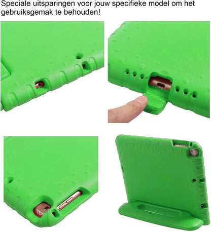 iPad Pro 2016 (9.7 inch) Kinderhoes Shockabsorberend Foam - Groen