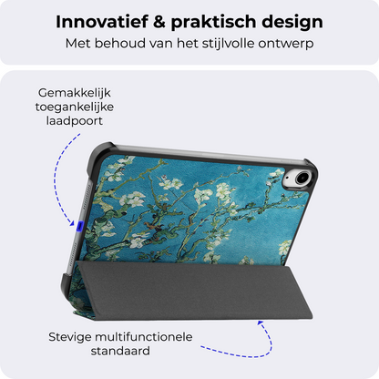 iPad Mini 7 Trifold Bookcase Hoes - Bloesem