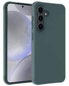 Samsung S24 Plus Hoesje Siliconen Backcover Lichtgewicht - Donkergroen