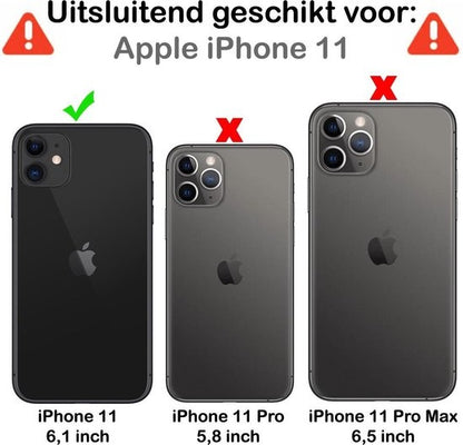 iPhone 11 Hoesje Siliconen Backcover Lichtgewicht - Zwart