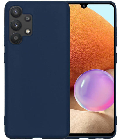 Samsung A32 4G Hoesje Siliconen - Donkerblauw