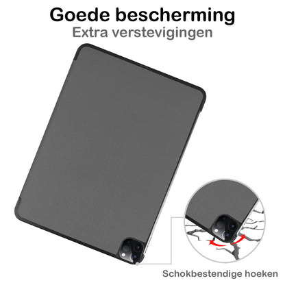 iPad Pro 2022 (11 inch) Trifold Bookcase Hoes - Grijs