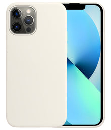iPhone 14 Pro Hoesje Siliconen Backcover Lichtgewicht - Wit