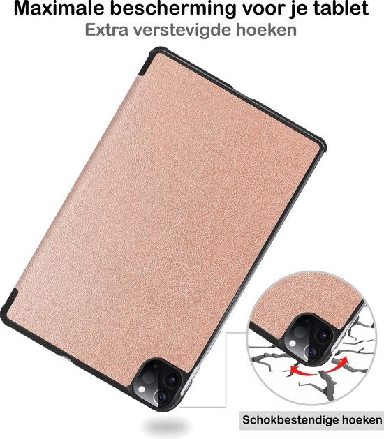 iPad Pro 2020 (11 inch) Hoesje Book Case Met Apple Pencil Uitsparing - Rosðð goud