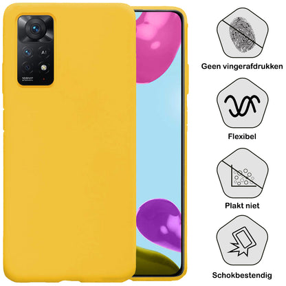 Xiaomi Redmi Note 11s Hoesje Siliconen Backcover Lichtgewicht - Geel