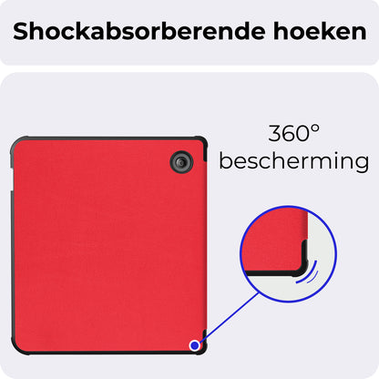 Kobo Libra Colour Bookcase Hoes Shockabsorberend - Rood