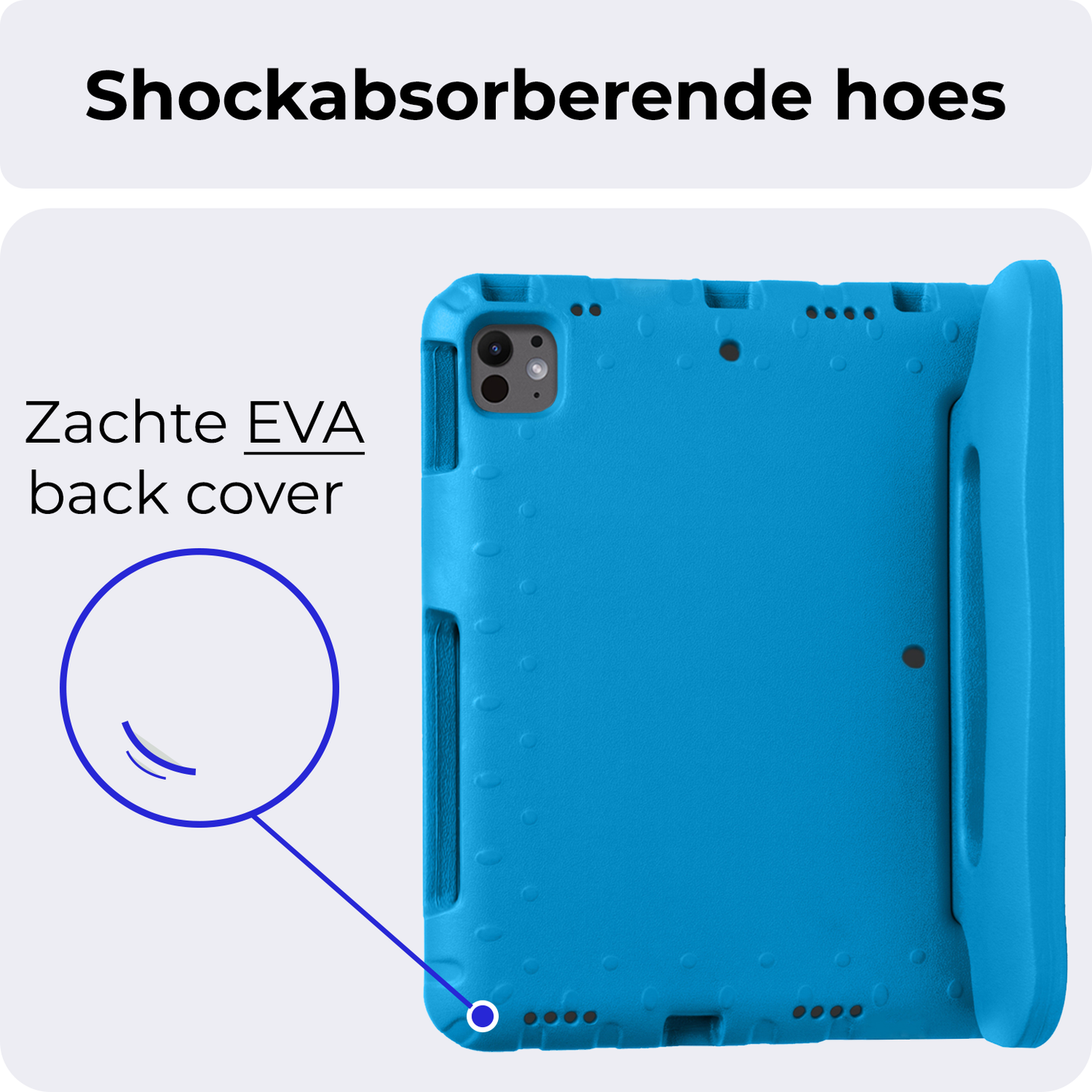 iPad Pro 2024 (11 inch) Hoesje Kids Cover Bumper - Blauw