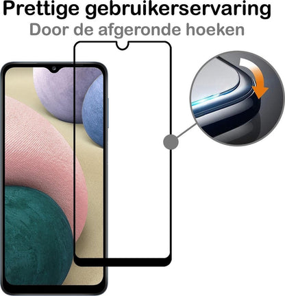 Samsung A12 Screenprotector Gehard Glas - Full Screen