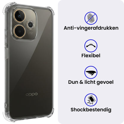 OPPO A5 Pro Hoesje Shockproof Backcover Siliconen - Transparant
