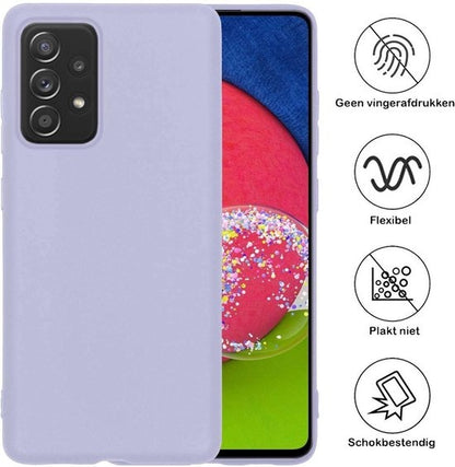 Samsung A52s Hoesje Siliconen Backcover Lichtgewicht - Lila