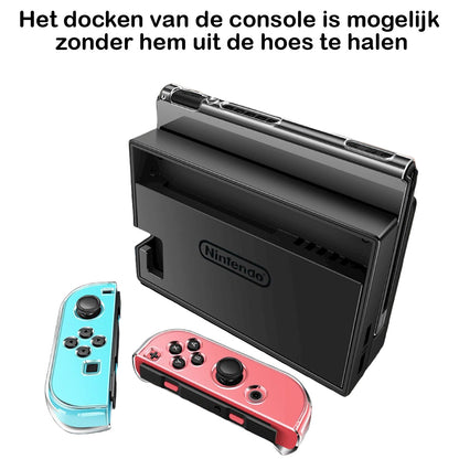 Nintendo Switch Hoesje Siliconen Backcover Lichtgewicht - Transparant