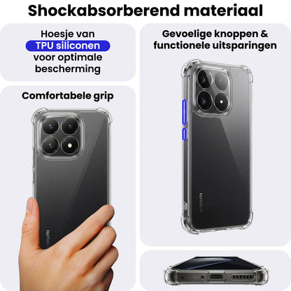 Xiaomi 15T Hoesje Shockproof Backcover Siliconen - Transparant