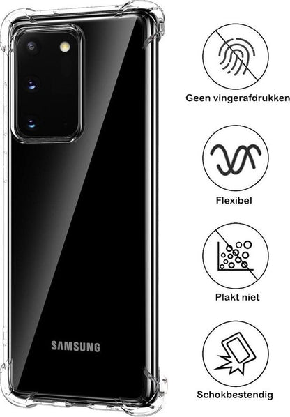 Samsung S20 Hoesje Shockproof Backcover Siliconen - Transparant