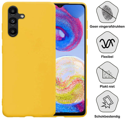 Samsung A04s Hoesje Siliconen - Geel