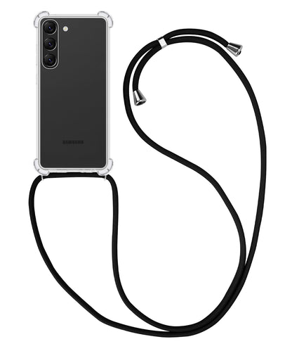 Samsung S23 Plus Hoesje met Koord Backcover Shockproof - Transparant
