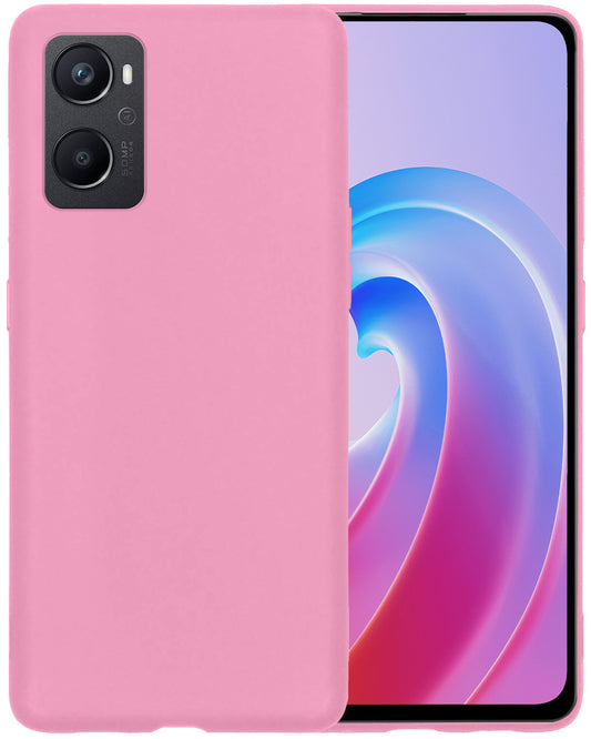 OPPO A76 Hoesje Siliconen - Lichtroze