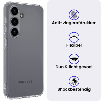Samsung S26 Hoesje Siliconen Backcover Lichtgewicht - Transparant