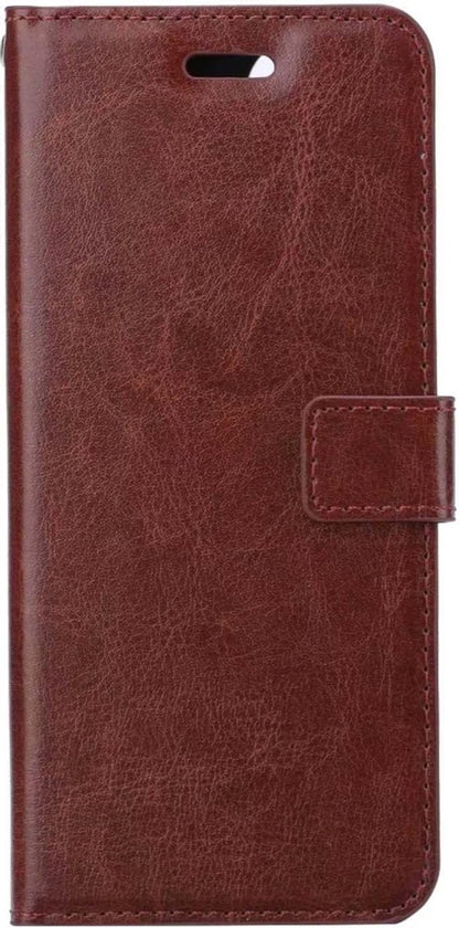 Samsung A72 5G Hoesje Bookcase Cover met Kaarthouder - Bruin