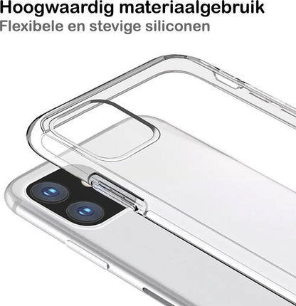 iPhone 11 Hoesje Siliconen Backcover Lichtgewicht - Transparant