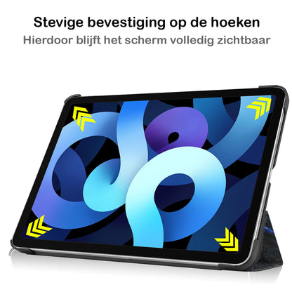 iPad Air 2022 Trifold Bookcase Hoes - Sterrenhemel