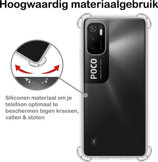 Poco M3 Pro Hoesje Shock Proof Siliconen - Transparant